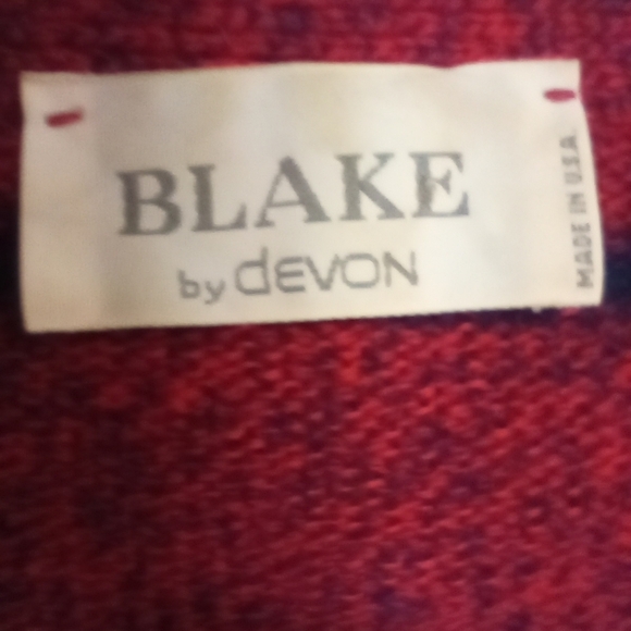 Blake by Devon Vintage Union Made Striped Open Front Cardigan Women's Medium - Picture 9 of 11